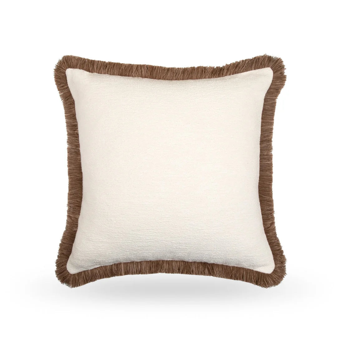 A beautiful boucle cushion in a cream
featuring a luxury multi tonal fringe detail to the edges.
This stunning linen cushion adds a touch of sophistication to any room. 
 
Dimensions
45cm x 45cm
Handwash Only
Includes feather inner
