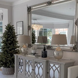 Charles Ted Erin Distressed Mahogany Sideboard with Mirrored Doors