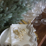 Charles Ted Elegant Gold Bow Napkin Ring Holder