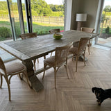 Charles Ted New Hampshire Rustic Reclaimed Pine Dining Table