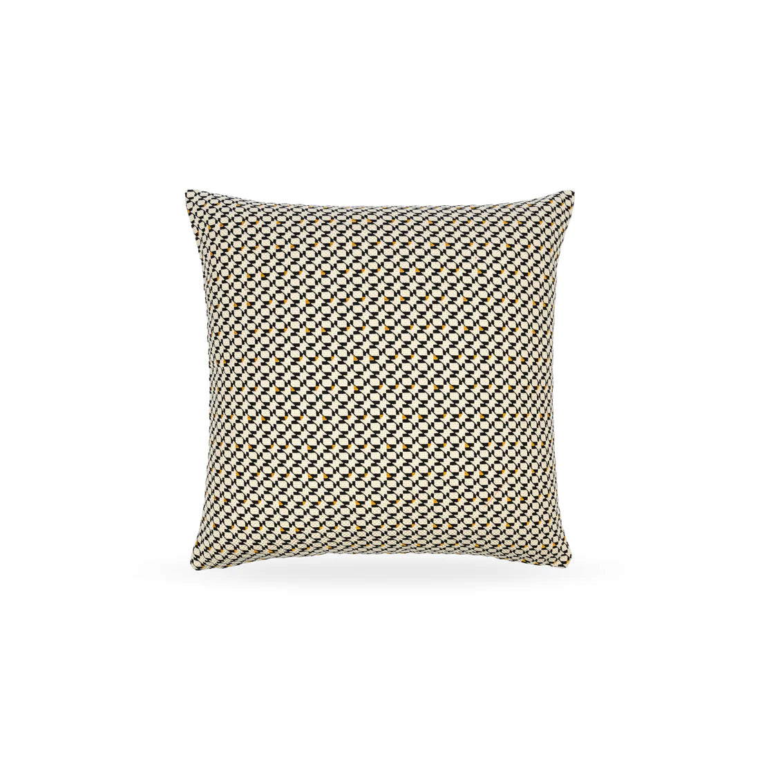 A beautiful black white and yellow patterned cushion
featuring a luxury piped detail to the edges.
This stunning cushion adds a touch of sophistication to any room. 
 
Dimensions
50cm x 50cm
Handwash Only
Includes feather inner