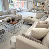 Charles Ted Erin Distressed Mahogany Sideboard with Mirrored Doors