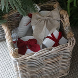 Charles Ted Set of Two Red Felt Bows Christmas Tree Decorations