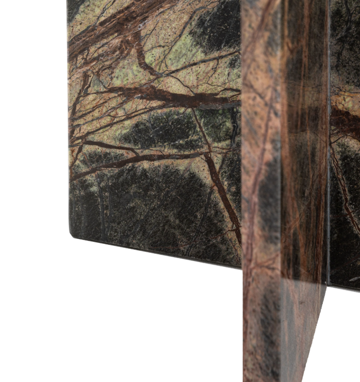 Charles Ted Modern Marble-Effect Side Table | Ember