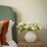 Charles Ted Waveform Ceramic Vase | White