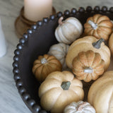 Charles Ted Porcelain Beaded Rim Bowl | Metallic Effect Finish