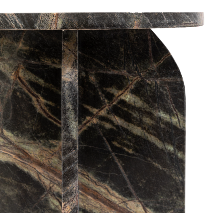 Charles Ted Modern Marble-Effect Side Table | Ember