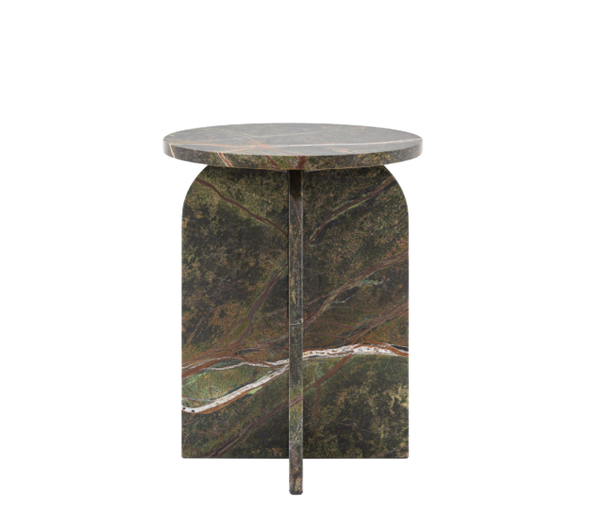 Charles Ted Modern Marble-Effect Side Table | Ember