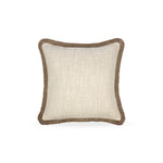 A beautiful herringbone pattern cushion in beige
featuring a luxury mushroom coloured fringe detail to the edges.
This stunning linen cushion adds a touch of sophistication to any room. 
 
Dimensions
50cm x 50cm
Handwash Only
Includes feather inner