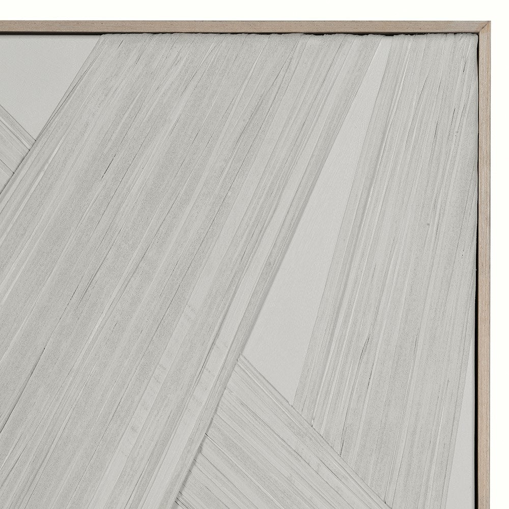 Close-up of a textured wall panel with a geometric pattern