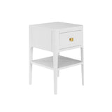Charles Ted Ariana Bedside Table | Solid Oak & Oak Veneer Nightstand | White
