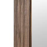 Arched ash wood effect full-length mirror – 200cm x 100cm close up wood grain
