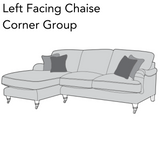 Charles Ted Bibury Left Facing Chaise Sofa