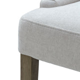 Charles Ted Elegant Clay Chenille Dining Chair with Oak Legs