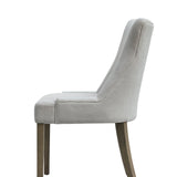 Charles Ted Elegant Clay Chenille Dining Chair with Oak Legs