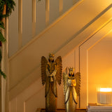 Bronze Angel Figurine with Trumpet