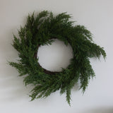 Charles Ted Real Touch Evergreen Cedar Pine Real Touch Wreath 50cm