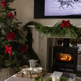 Charles Ted Set of Two Red Felt Bows Christmas Tree Decorations