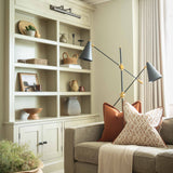 Charles Ted Russet Geometric Cushion with Contrasting Velvet Back