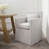 CTH Studio Loose Cover Dining Chair | Grey Stripe