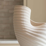 CharlesTed Oceana Whisper Porcelain Vase | Sculptural Textured Ceramic Art
