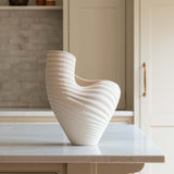 CharlesTed Oceana Whisper Porcelain Vase | Sculptural Textured Ceramic Art