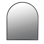 Modern arched wall mirror with black frame for entryway styling
