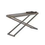 Elegant Wooden Console Table with Crossed Base Design