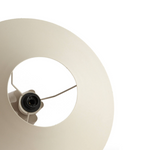 Charles Ted Aurelian Beige Metal Table Lamp close-up of shade and base