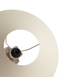 Charles Ted Aurelian Beige Metal Table Lamp close-up of shade and base