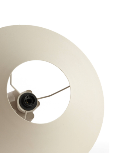 Charles Ted Aurelian Beige Metal Table Lamp close-up of shade and base