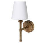 Charles Ted Breanne Wall Light hand rubbed brass with white shade side view