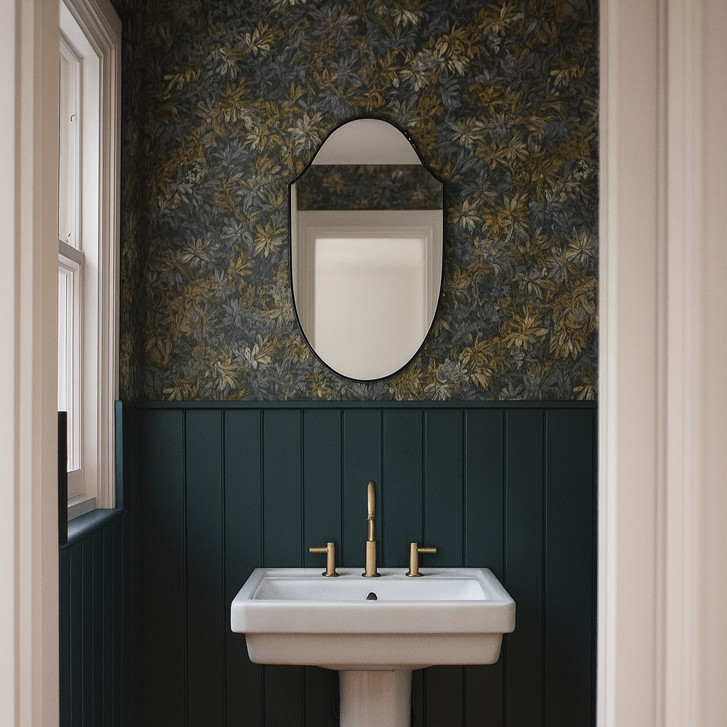 Charles Ted Elegant Shield-Shaped Wall Mirror Frameless Bevelled Edge Decorative Mirror