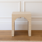 Charles Ted Florence Travertine Effect Side Table