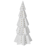 A pretty light up white ceramic tree.
