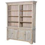 A striking double fronted cabinet made from old pine and finished in a pale tone.