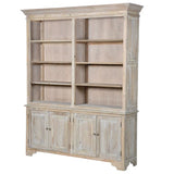 A striking double fronted cabinet made from old pine and finished in a pale tone.