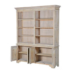A striking double fronted cabinet made from old pine and finished in a pale tone.