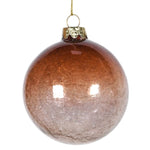 Ombre glass bauble in bronze and silver finish