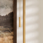 Close-up of gold pull cord on Charles Ted Rayan Marble Lamp