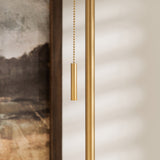 Close-up of gold pull cord on Charles Ted Rayan Marble Lamp