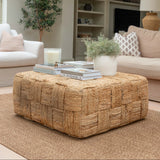 Charles Ted Rustic Woven Jute Coffee Table