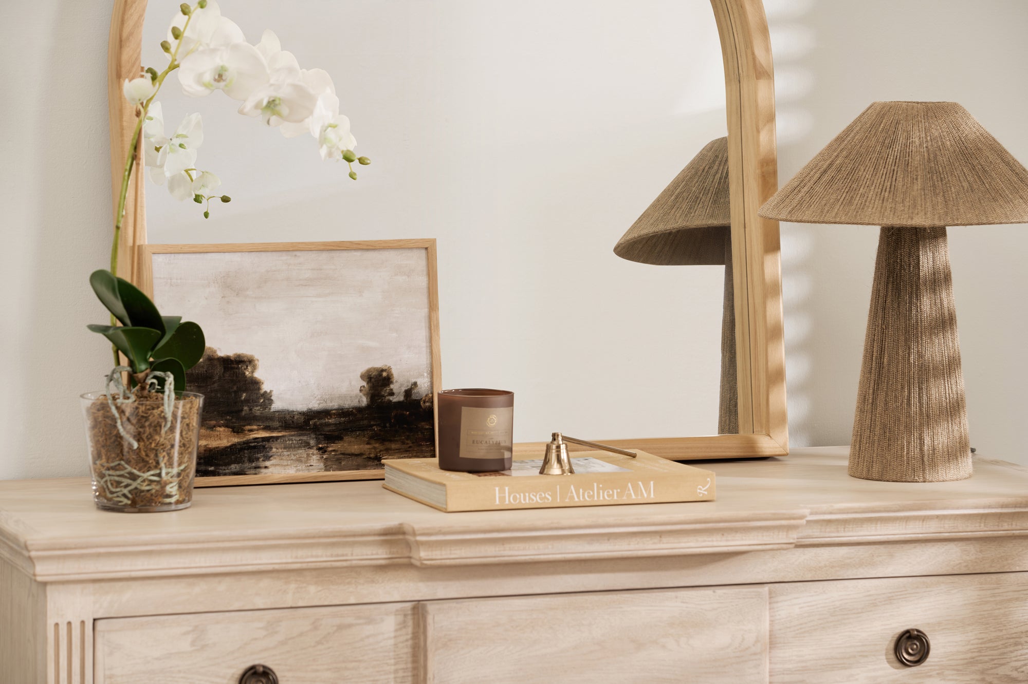 Charles Ted Willow Arch Wooden Wall Mirror close up