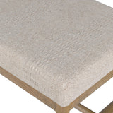 Close-up of Camille Bench textured upholstered cushion