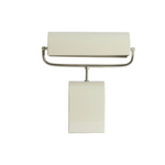 Contemporary cream and silver metal table lamp 38cm height