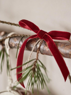Crimson Red Velvet Ribbon