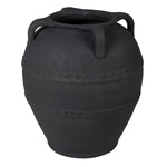 striking terracotta vase with handle detail