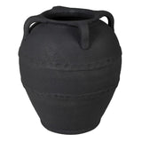 striking terracotta vase with handle detail