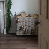 Charles Ted Bell Garland | Rustic Metal Bell Decoration for Mantel and Festive Displays