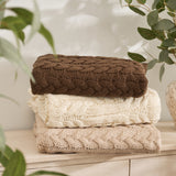 Charles Ted Otis Knit Throw | Winter White